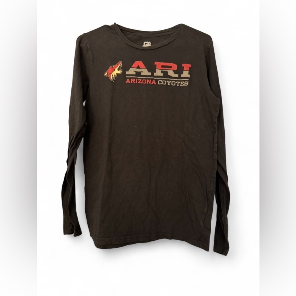 NHL Arizona Coyotes Youth XL 18/20 Black Long Sleeve Graphic T-Shirt